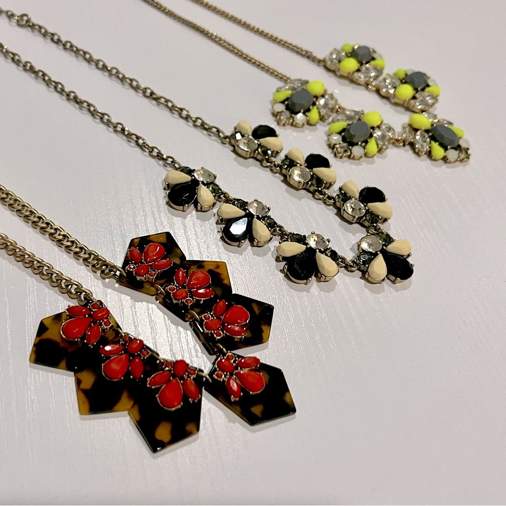 Lot of 3 J. Crew statement necklaces